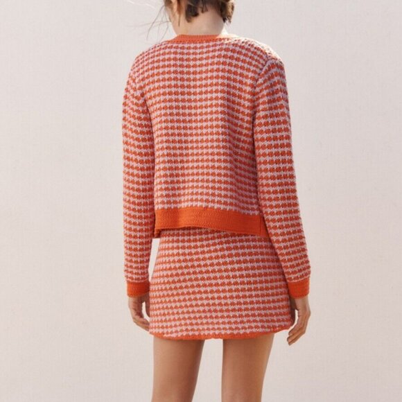 Zara Crochet Knit Lady Jacket Sweater size Small - Picture 8 of 9